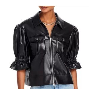 Cinq a Sept Holly Vegan Leather Jacket, Tags on, brand new
